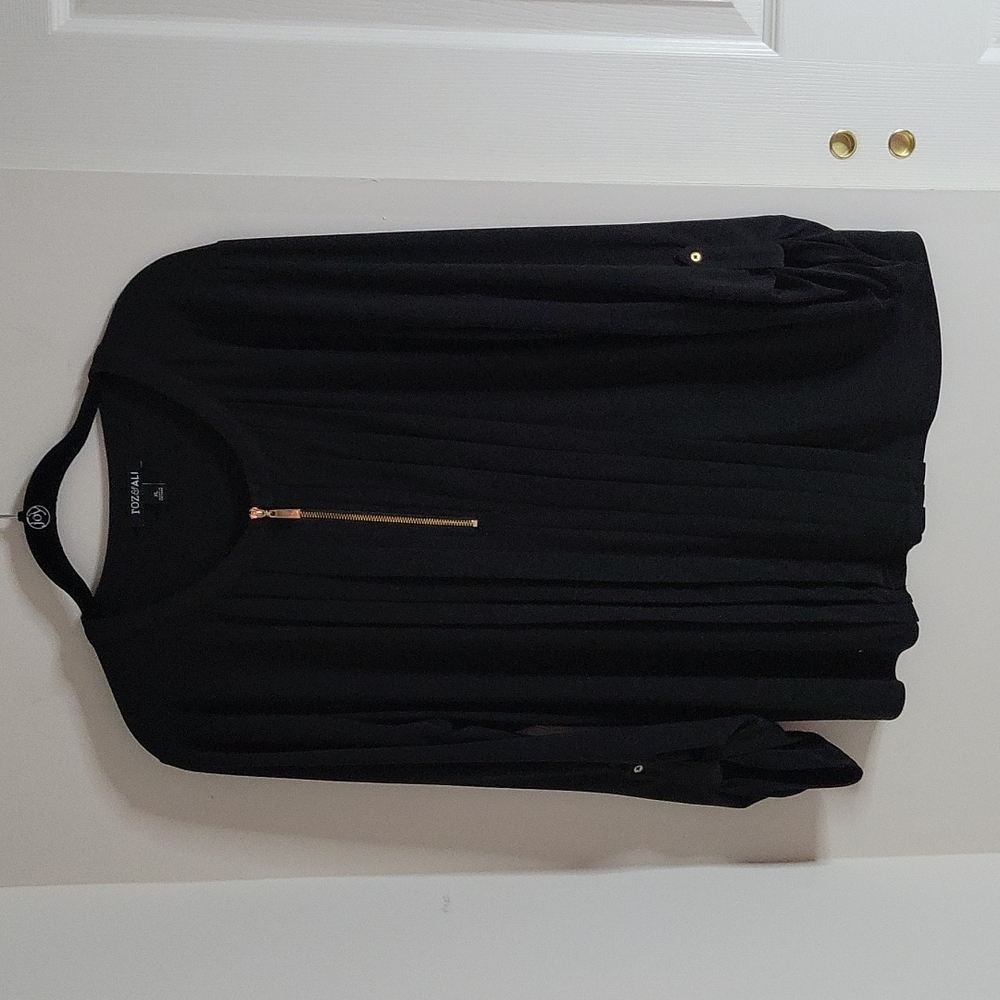 NWOT Dress barn blouse Half Zipper Popover Top